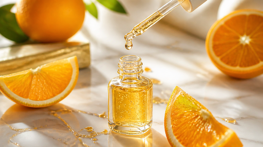 Sérum de vitamina C VitaGlow con cítricos frescos