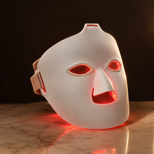 Mascarilla facial LED Harmoniqa AuraLed con siete colores de luz